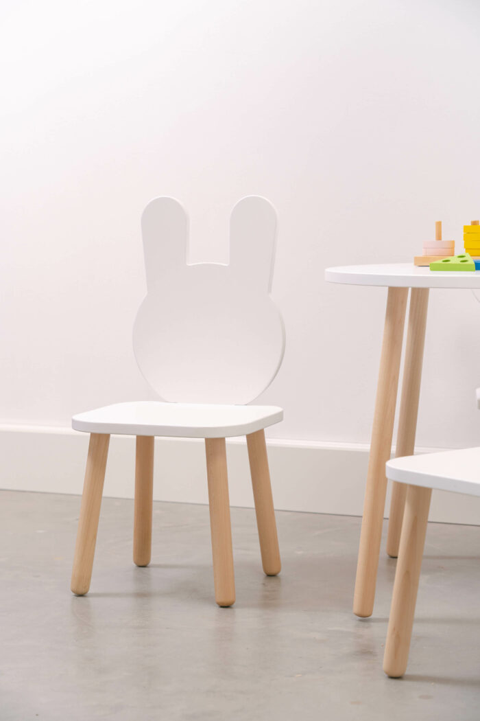 kids table and chair white set with wood legs