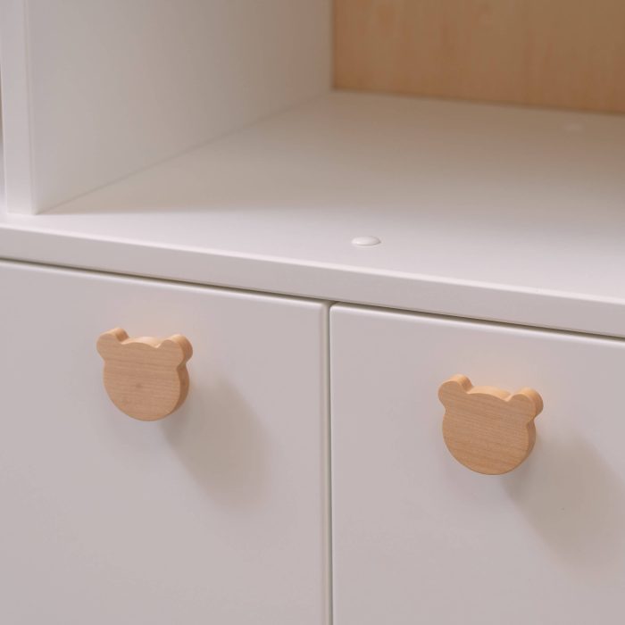 White animal form furniture knobs for kids