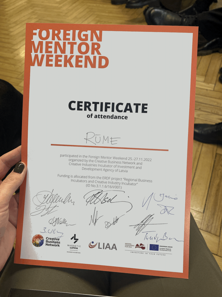 Rume takes part in Foreign mentor weekend